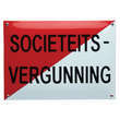 Groot Horeca naamplaat SOCIETEITSVERGUNNING